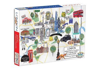 Puzzle mapa Londýna 1000 dielov