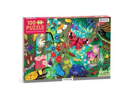 Puzzle Motýle a hmyz 100 dielikov