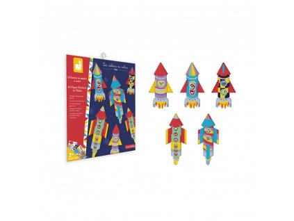 Atelier Sada Mini Origami papierové skladačky -  Rakety