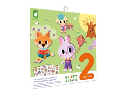Atelier Mini Kreatívna sada My arts&crafts Prelepovateľné samolepky Zvieratká 2+