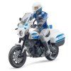 Policajný motocykel Ducati Scrambler s jazdcom