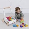 PL102 rainbow blocks being stacked on the floor