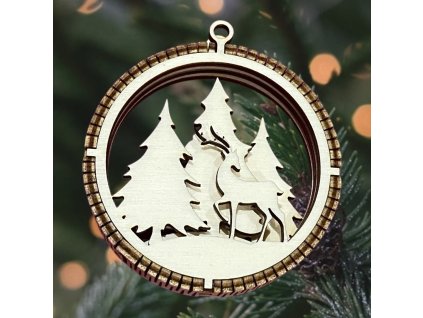 Drevené 3D vianočné ozdoby – kolekcia 34 rôznych motívov