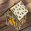 Drevený vianočný domček so svetielkom– 17 motívov