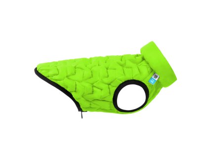 AiryVest UNI oboustranná psí bunda světle zelená/černá S33