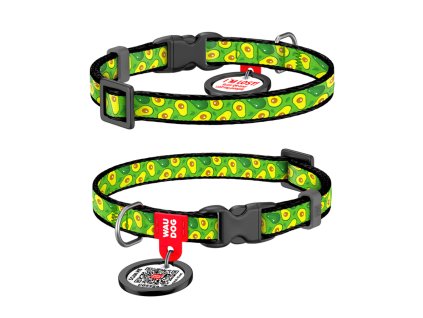WAUDOG obojek pro kočky a malé psy – Avocado, XS (20–30 cm, s QR známkou)
