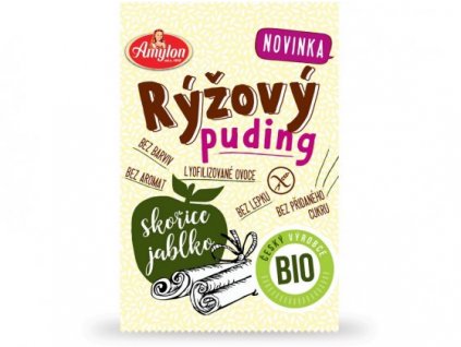 BIO Puding rýžový s jablkem a skořicí 40g, AMYLON