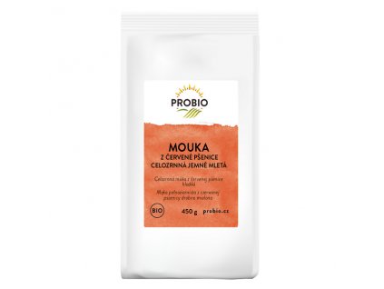 Mouka z červené pšenice celozrnná jemně mletá 450 g BIO PROBIO