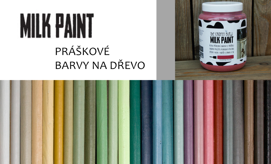 Mlékovky - MilkPaint práškové barvy na dřevo