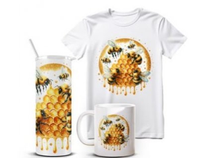 Bees honeycomb mug wrap clipart png Graphics 93939698 1 1 580x387
