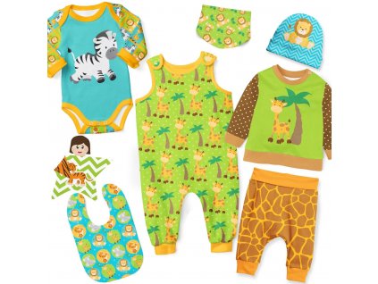 puppenkleidung set 8 tlg unisex zootiere naehset