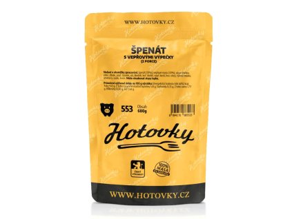 b spenat s veprovymi vypisky 2 porce