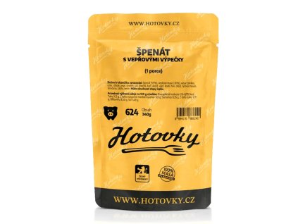 b spenat s veprovymi vypecky 1 porce