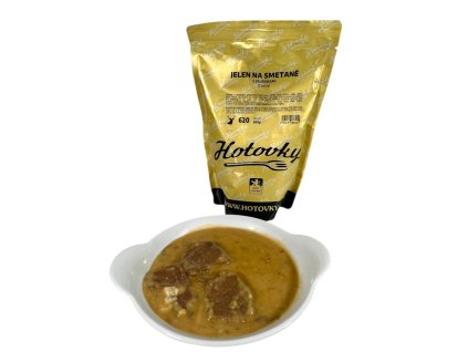 Hotovky - Jelen na smetaně s brusinkami 2P