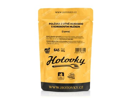 a polevka z dyne hokkaido s kokosovym mlekem 2 porce