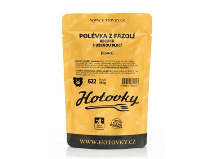 a polevka z fazoli becoku s uzenou pleci 2 porce