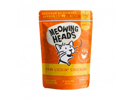 MEOWING HEADS Paw Lickin’ Chicken kapsička 100g