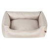 square dog bed beige1