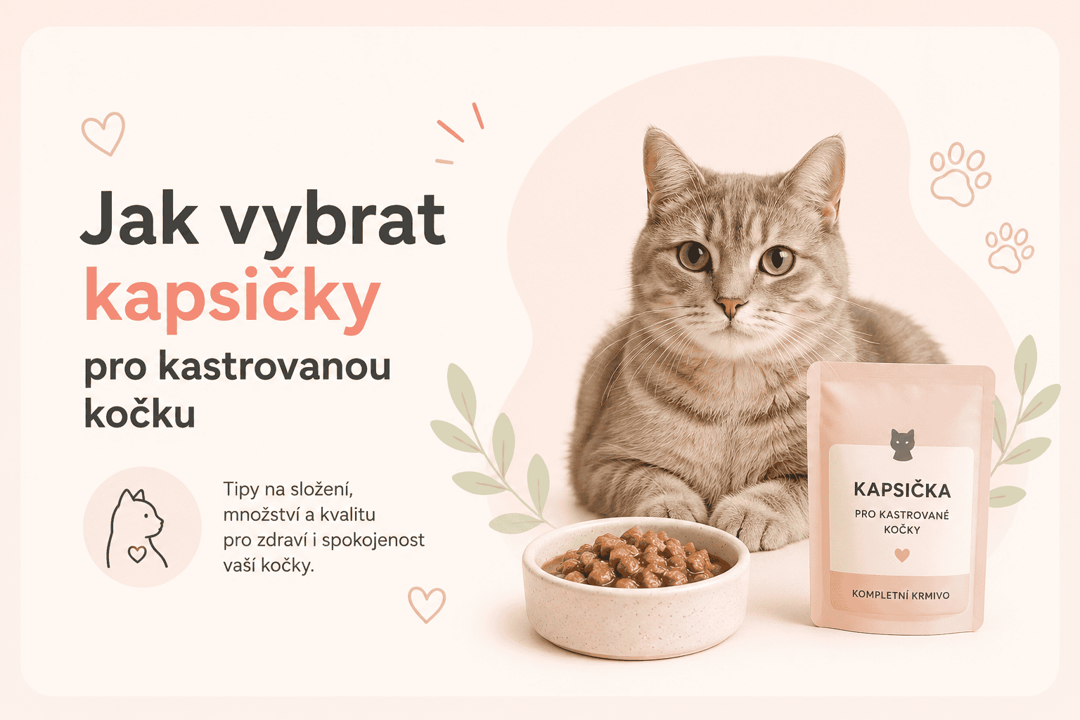 Jak vybrat kapsičky pro kastrovanou kočku (praktický průvodce)