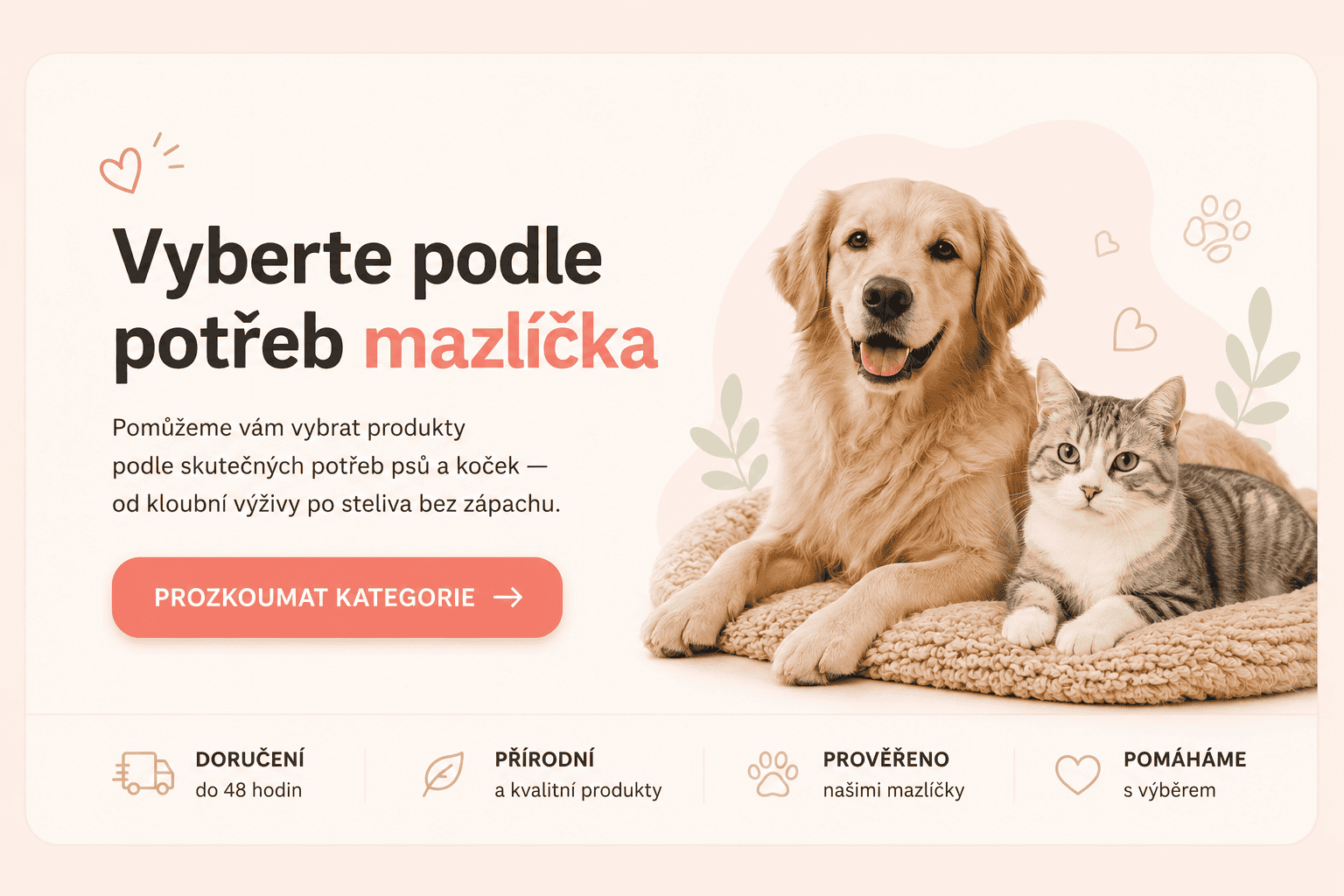 Vyberte kategorii podle potřeb