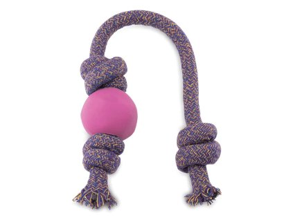 Beco Rope Ball růžový | míček na laně pro psy