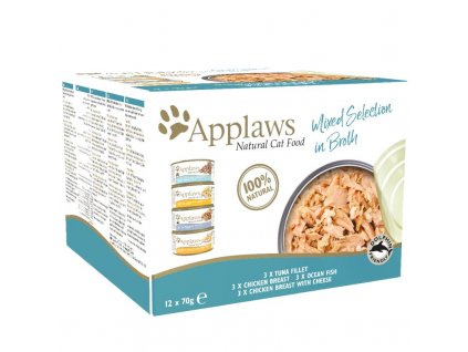 Applaws Multipack Adult konzerva 12 x 70 g mix ve vývaru