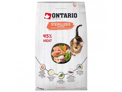 ONTARIO Cat Sterilised Salmon 6,5kg