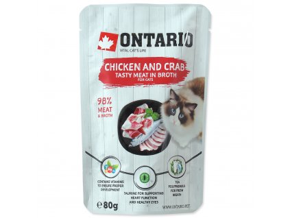 ONTARIO Cat Chicken and Crab in Broth 80g