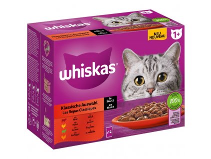 Whiskas 1+ Adult Multipack kapsičky 12 x 85 g klasický výběr ve šťávě