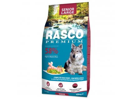 RASCO Premium Senior Large kuře s rýží 15kg