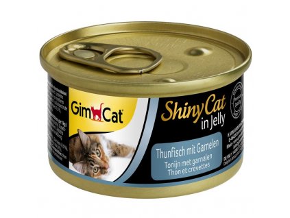 GimCat ShinyCat Jelly tuňák s krevetami 70g