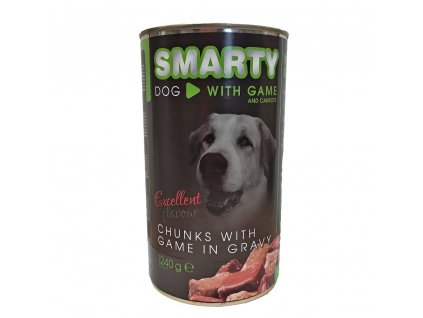 SMARTY Dog Zvěřina chunks, konzerva 1240 g
