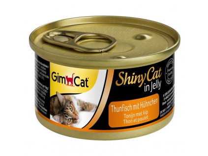 GimCat ShinyCat Jelly tuňák s kuřetem 70g