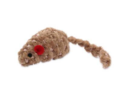 Magic Cat myš žinylková s catnip mix 10cm hnědá