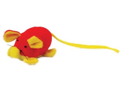 Magic Cat myška chrastící s catnipem 22,5cm červená