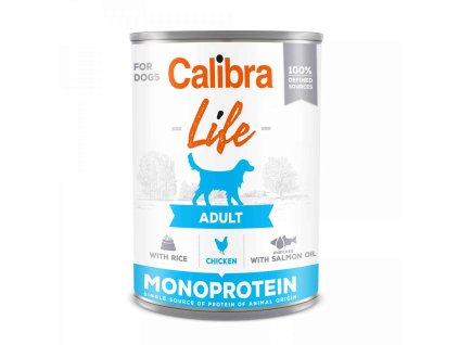 Calibra Dog Life konz.Adult Chicken with rice 400g