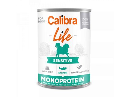 Calibra Dog Life konz.Sensitive Salmon with rice 400g