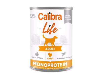 Calibra Dog Life konz.Adult Turkey with apples 400g