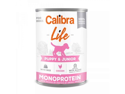 Calibra Dog Life konz.Puppy&Junior Chicken&rice 400g