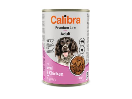 Calibra Dog Premium konz. with Veal&Chicken 1240g