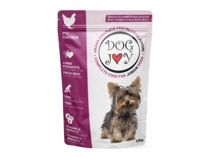 Dog Joy Junior kuřecí v omáčce, kapsa 100 g
