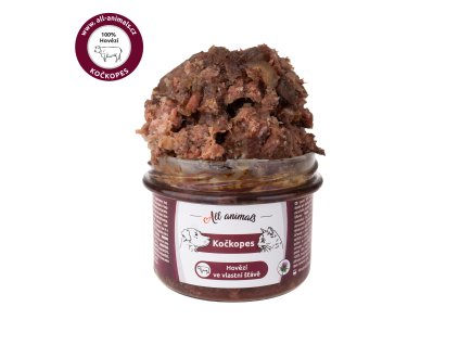 All Animals kočkopes sklo Hovězí ve vlastní šťávě 200g
