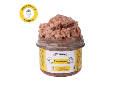 All Animals kočkopes sklo Kuře ve vlastní šťávě 200g