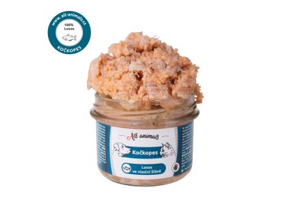 All Animals kočkopes sklo Losos ve vlastní šťávě 200g