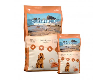 SUMMIT 10 Grain Free Adult Dog Losos 12kg + 3kg ZDARMA