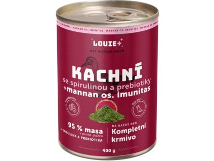 Louie konz.pro psy kachna, spirul.,prebiotika 400g
