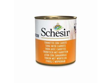 SCHESIR Dog Adult Tuňák s mrkví 285 g | Konzerva pro dospělé psy
