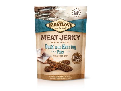 Carnilove Jerky Duck & Herring 100 g | Masové pamlsky pro psy