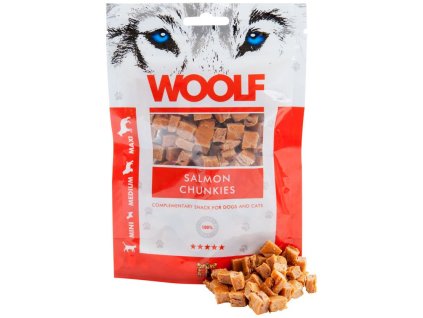 Woolf Salmon Chunkies 100 g | Lososové pamlsky pro malé psy