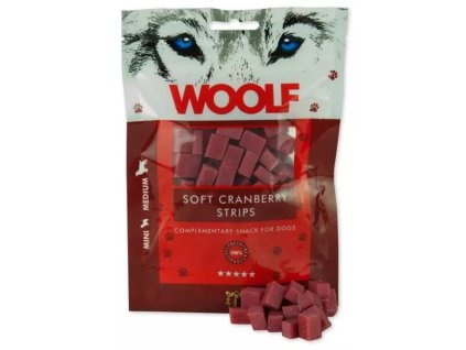 WOOLF pochoutka Soft Cranberry Strips 100g